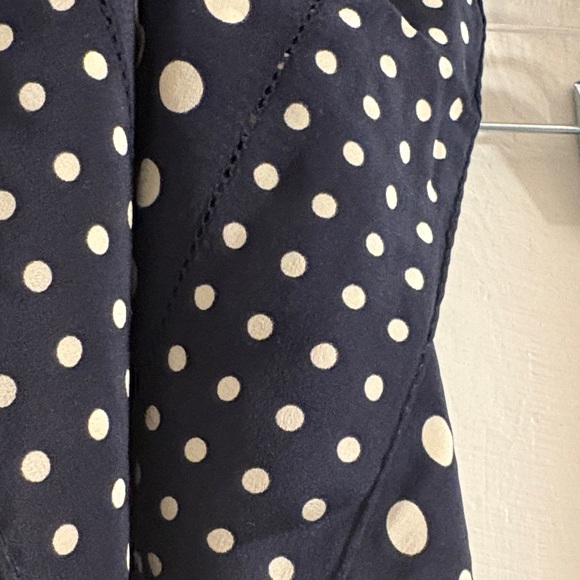 Vintage Ralph Lauren Navy & White Polka Dot Silk Scarf - Picture 9 of 11
